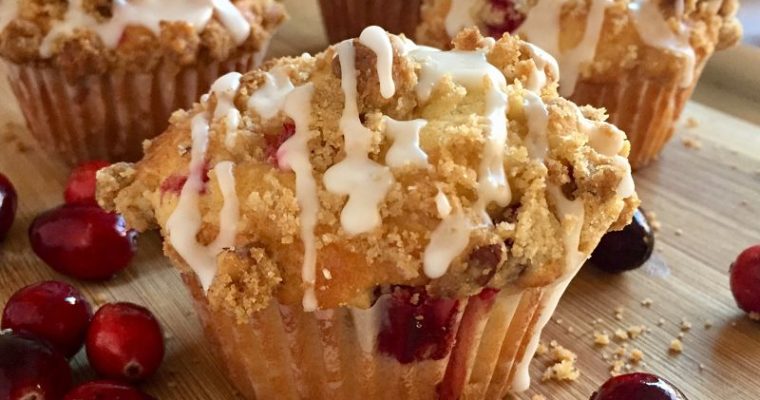 Cranberry Muffins with Walnut Streusel