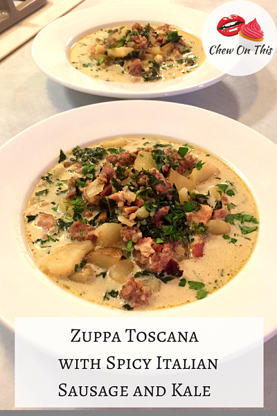 Zuppa Toscana with Spicy Sausage and Kale