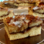 Cinnamon Coffee Cake | Brown sugar & cinnamon swirled through the middle of this sweet breakfast treat with Greek yogurt mixed in to form a thick dough that bakes up reminiscent of a cinnamon roll!
