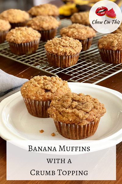 Easy Moist Banana Muffins With A Sweet Crumb Topping