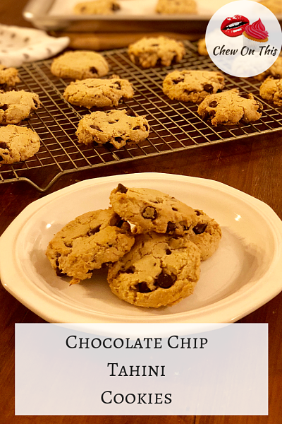 Chocolate Chip Tahini Cookies | Easy chocolate chip tahini cookies that are rich in flavor and delicious!