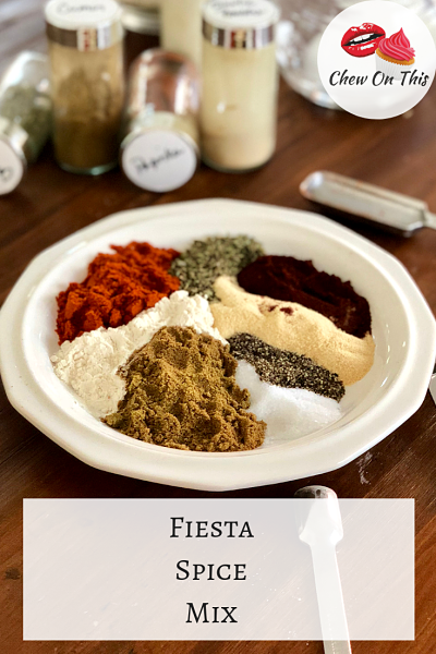 Homemade Fiesta Spice Mix | Make your own simple Mexican spice mix for chicken, tacos and fajitas!